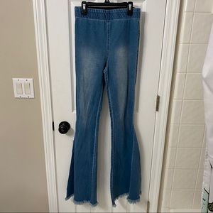 Blue jean colored bell bottoms